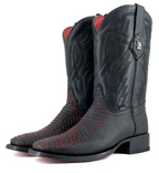 Renegade Python Red Bottom Square Toe Cowboy Boot