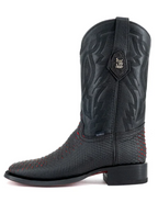 Renegade Python Red Bottom Square Toe Cowboy Boot