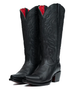 Sally Midi Red Bottom Wide Calf Snip Toe Cowgirl Boot