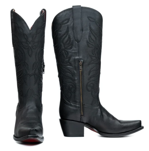 Sally Midi Red Bottom Wide Calf Snip Toe Cowgirl Boot