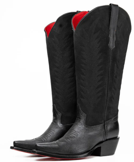 Sierra Midi Red Bottom Wide Calf Snip Toe Cowgirl Boot