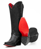 Sierra Midi Red Bottom Wide Calf Snip Toe Cowgirl Boot