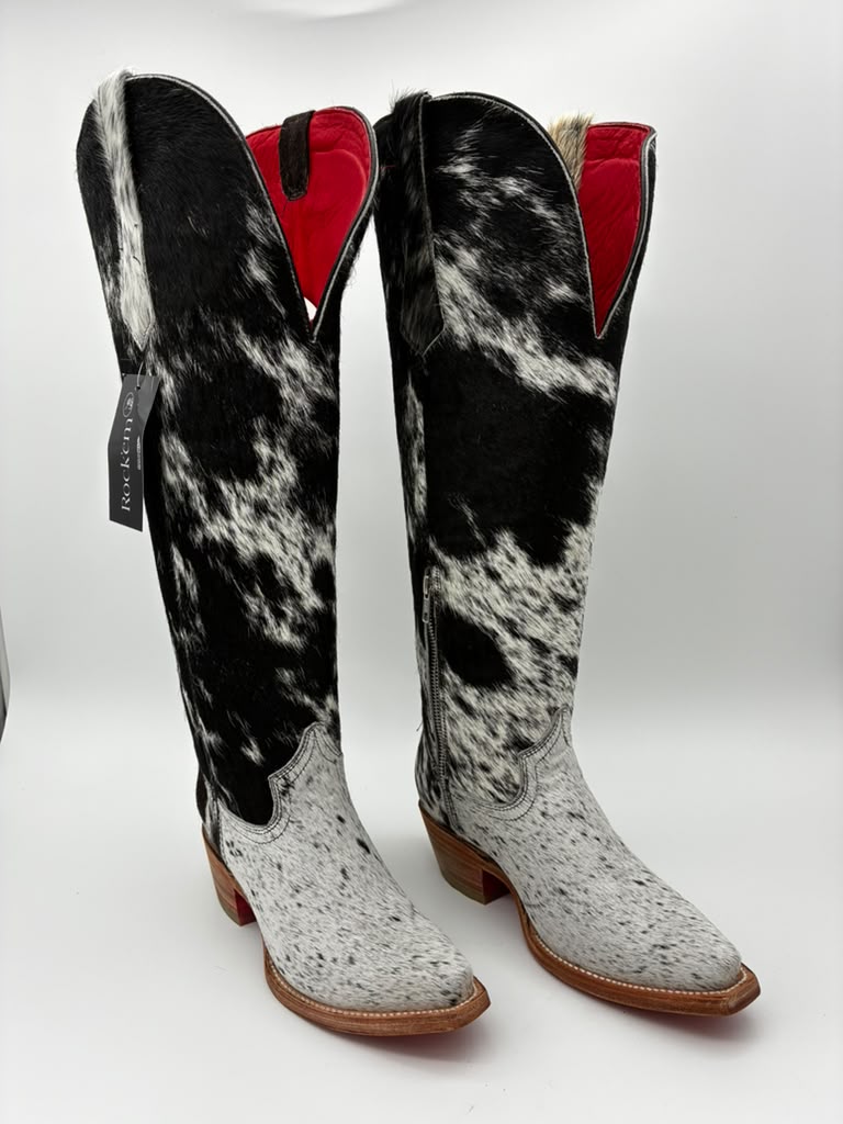 Rockem Cowhide Cowgirl Boot Size 7 IV – side profile view