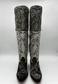 Rockem Cowhide Cowgirl Boot Size 8 Wide IV – front pair view