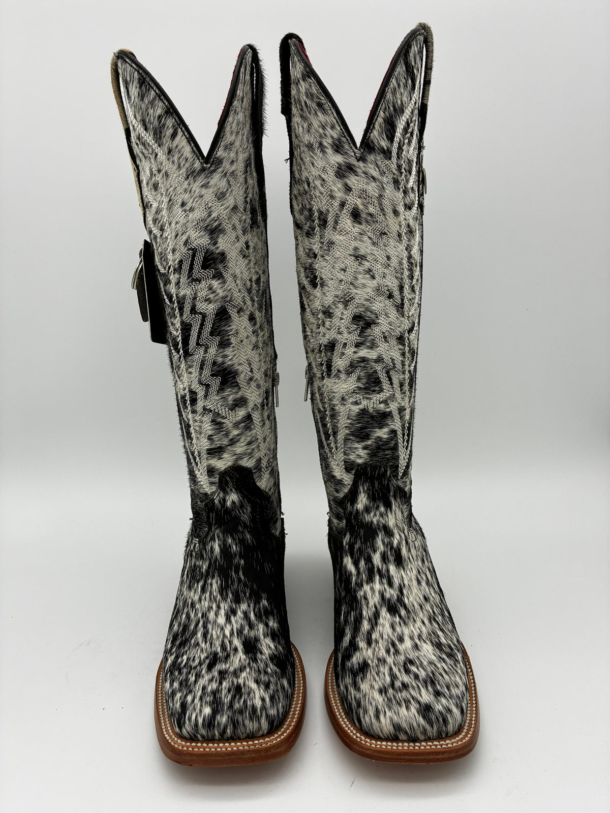 Rockem Cowhide Cowgirl Boot Size 8 III – front pair view