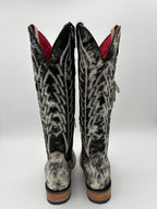 Rockem Cowhide Cowgirl Boot Size 8 III – back view with stitching detail