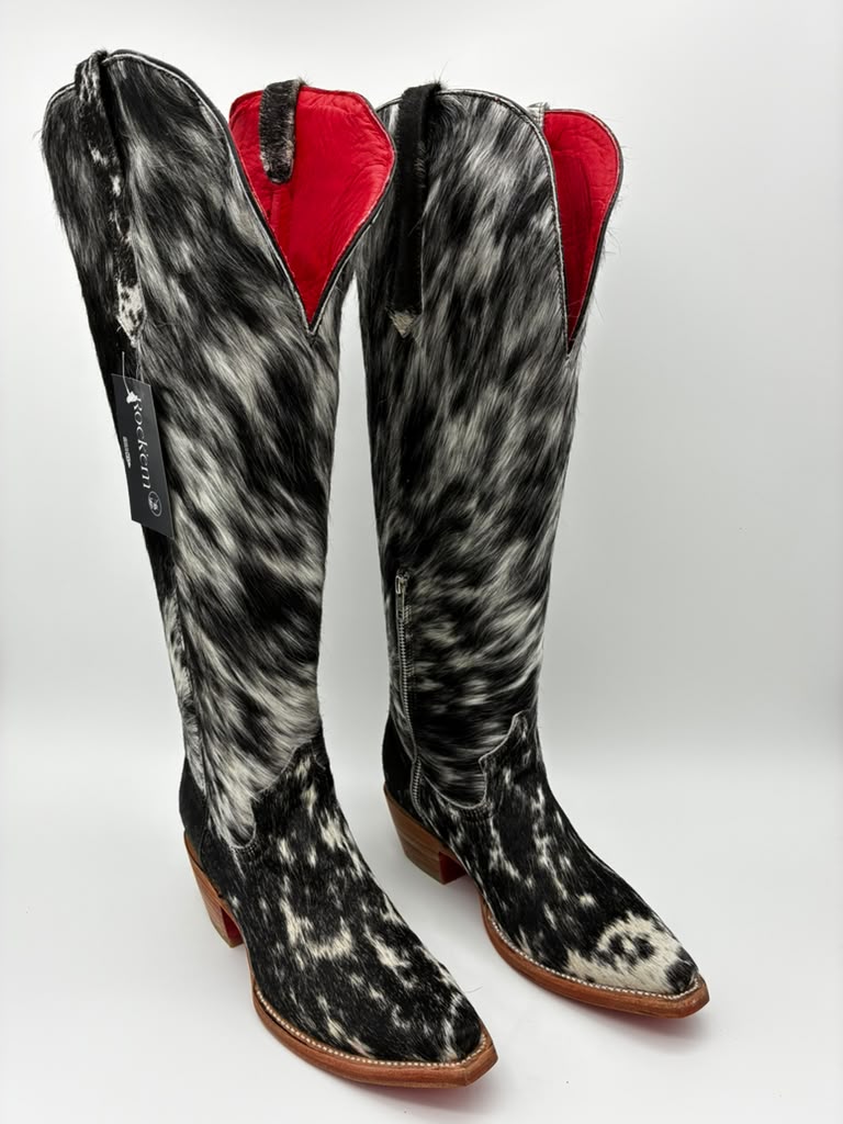 Rockem Cowhide Cowgirl Boot Size 9 Wide – side profile view