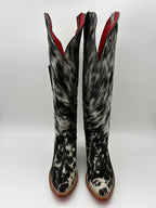 Rockem Cowhide Cowgirl Boot Size 9 Wide – front facing view