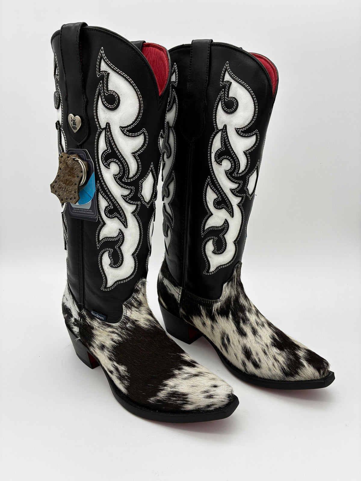 Rockem Cowhide Cowgirl Boot Size 9 – side profile with hardware