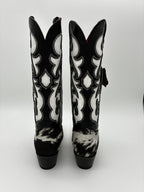 Rockem Cowhide Cowgirl Boot Size 9 – front facing view