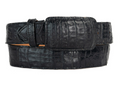 Tommy Exotic Caiman Cowboy Belt - Black