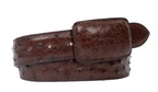 Tommy Exotic Ostrich Cowboy Belt - Brown angle 2