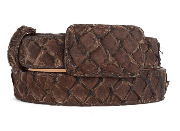 Tommy Exotic Pirarucu Cowboy Belt