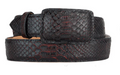 Tommy Exotic Python Cowboy Belt - Black Cherry