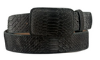 Tommy Exotic Python Cowboy Belt - Matte Brown
