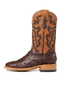 Bruce Ostrich Square Toe Cowboy Boot